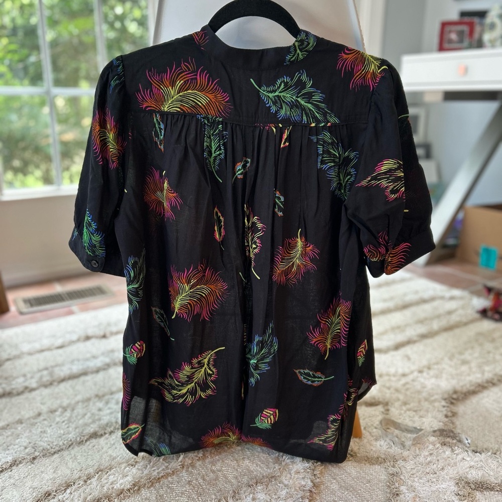 Maeve for Anthropologie button front pop-over blouse - Picture 4 of 10